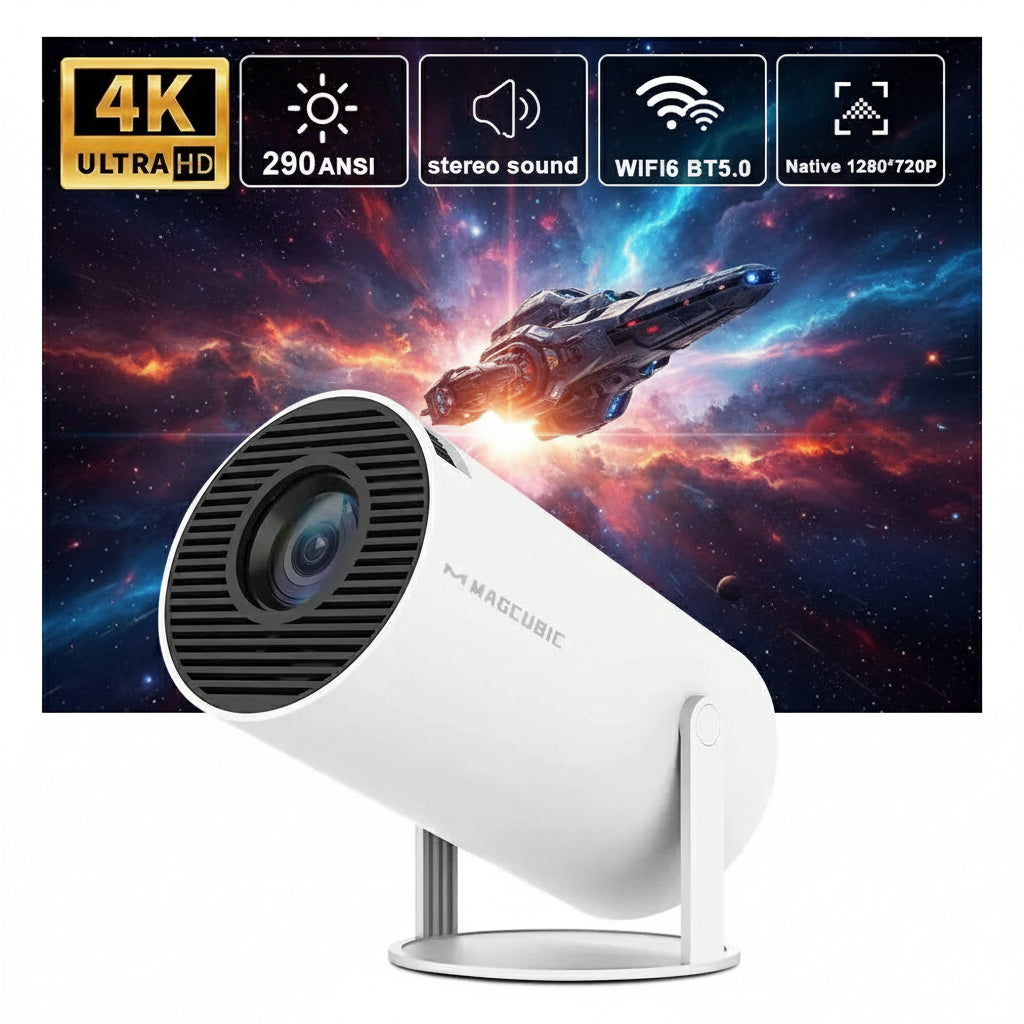 Projector HY300 Pro 4K Android 11 Dual Wifi6 290ANSI Allwinner H713 BT5.0 1080P 1280*720P Home Cinema Outdoor Projetor